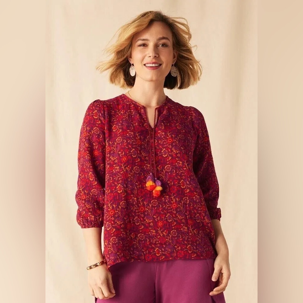 Matilda Jane Medallion Coral Reef top
